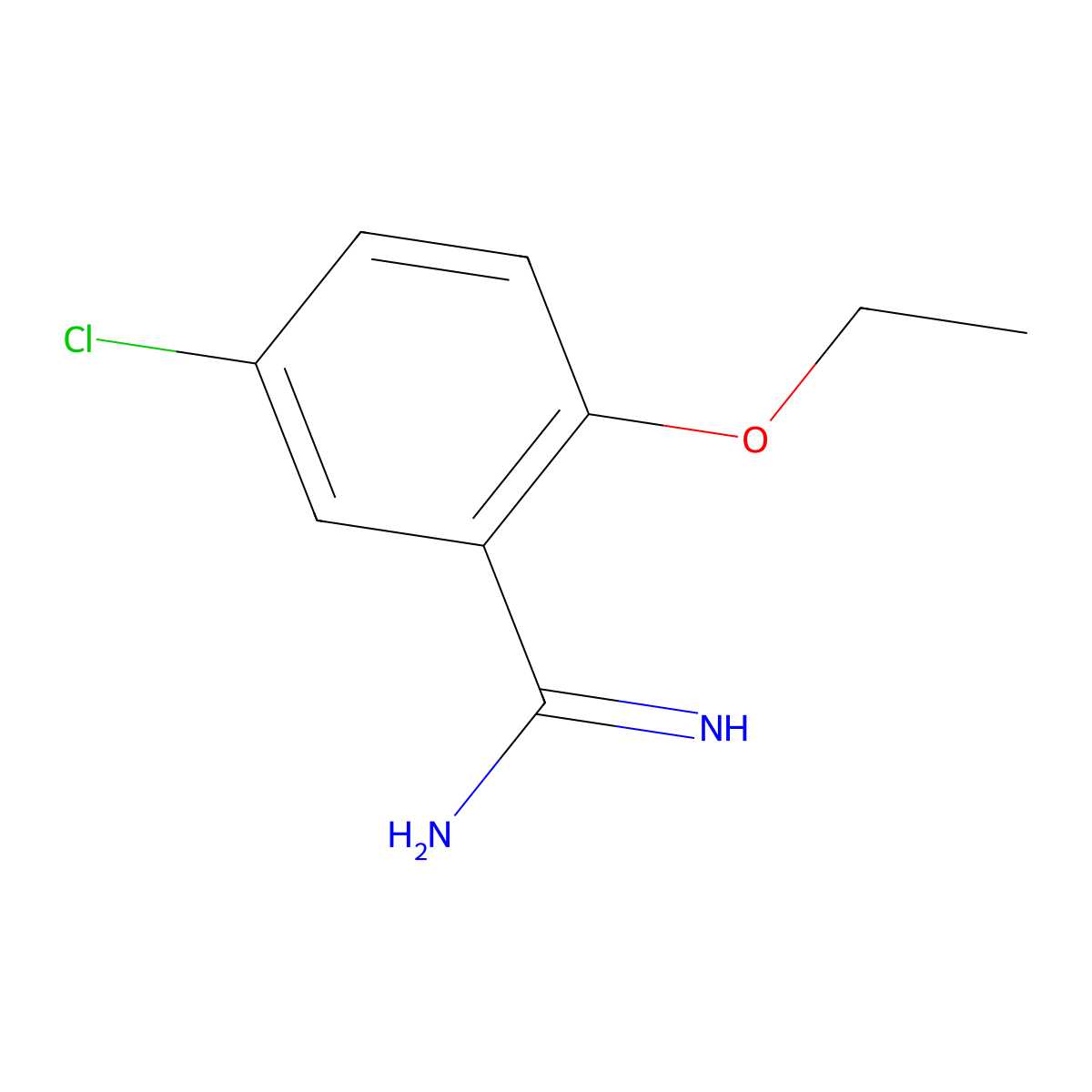 5-Chloro-2-ethoxybenzimidamide molecular structure, CAS 343332-09-2