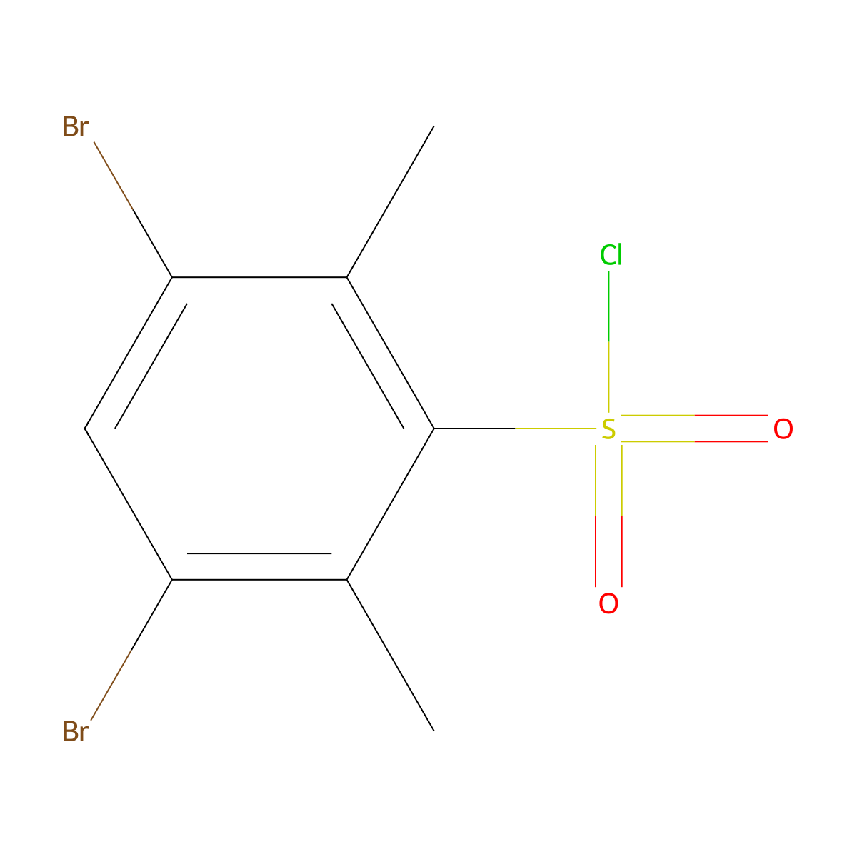 Dibrom-m-xylol-2-sulfochlorid molecular structure, CAS 343333-84-6