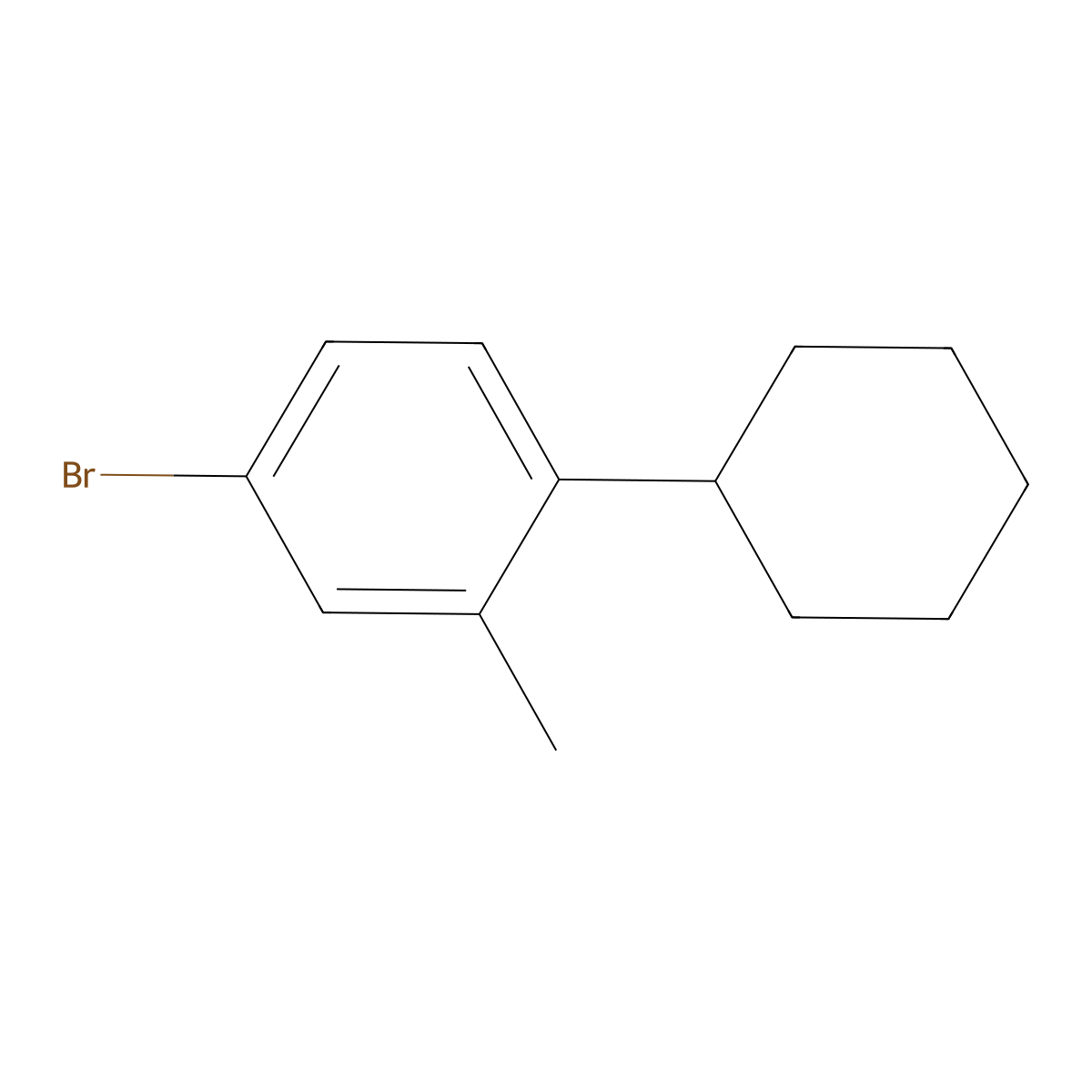 4-Bromo-1-cyclohexyl-2-methylbenzene molecular structure, CAS 343334-71-4