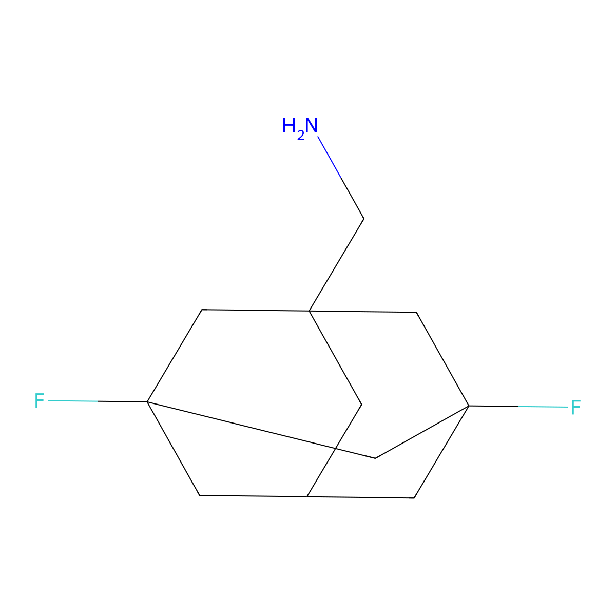 (3,5-Difluoroadamantan-1-yl)methanamine molecular structure, CAS 343334-93-0