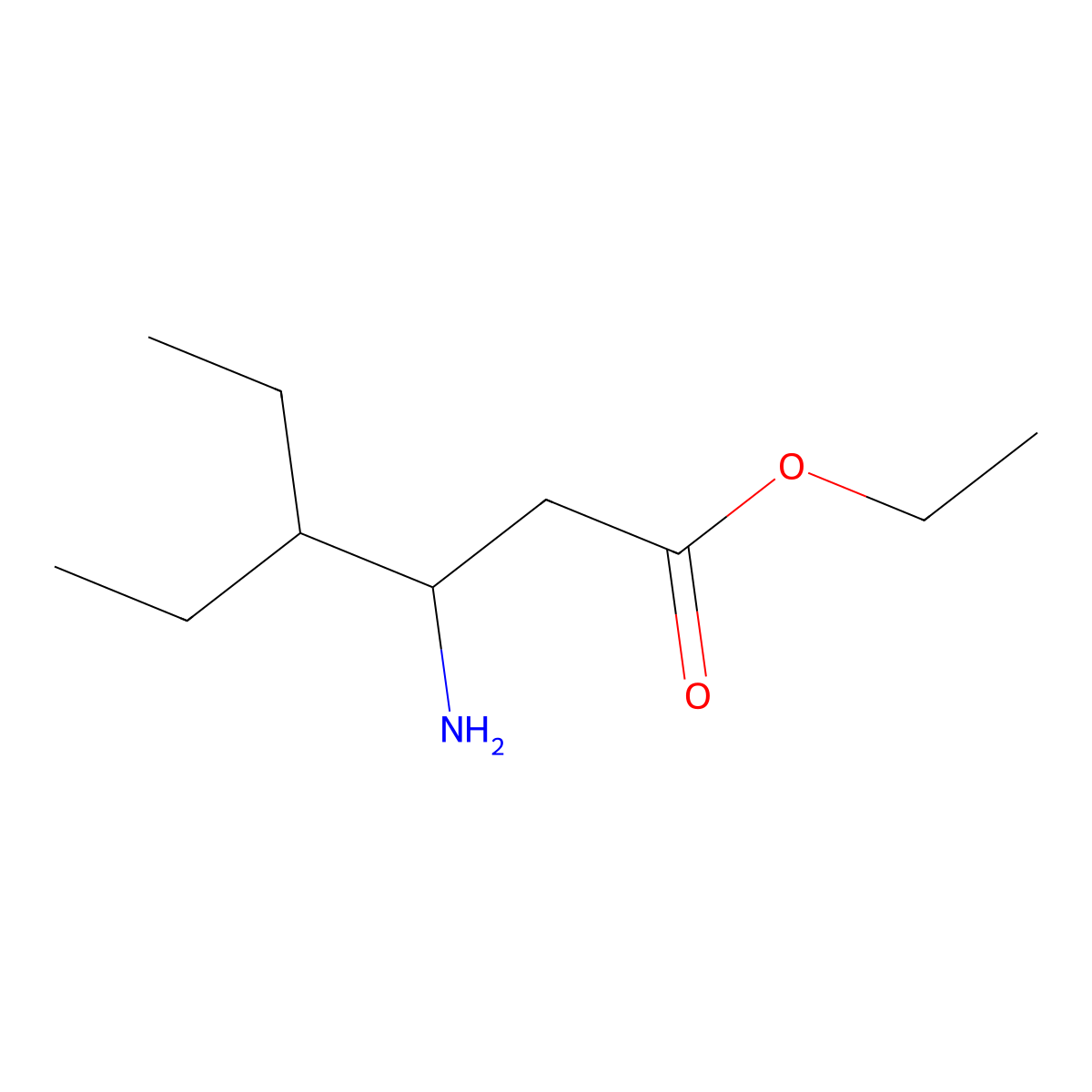 Ethyl 3-amino-4-ethylhexanoate molecular structure, CAS 343335-38-6