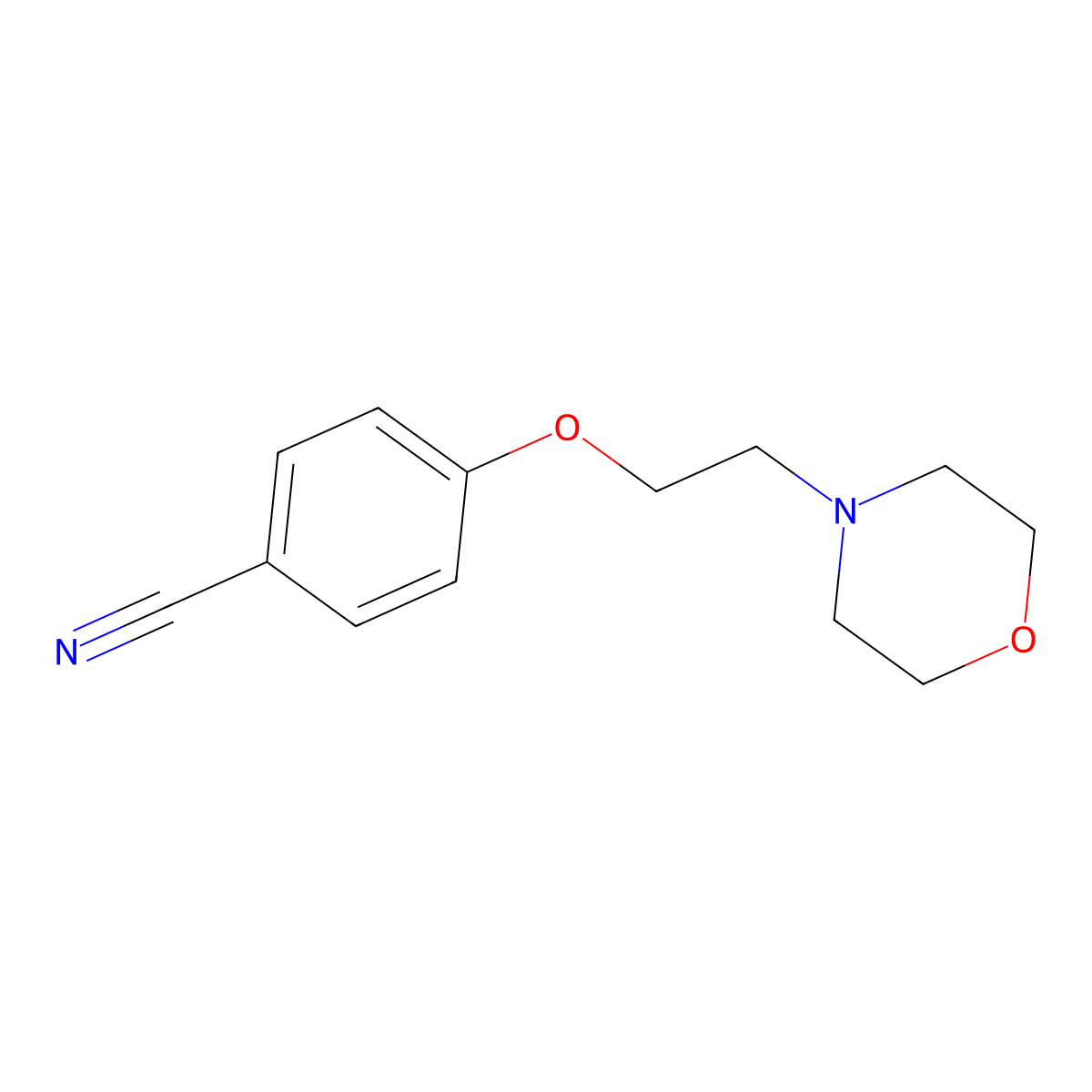4-(2-Morpholin-4-ylethoxy)benzonitrile molecular structure, CAS 34334-04-8