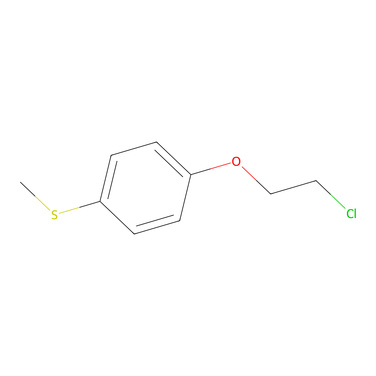 1-(2-Chloroethoxy)-4-(methylsulfanyl)benzene molecular structure, CAS 34334-21-9