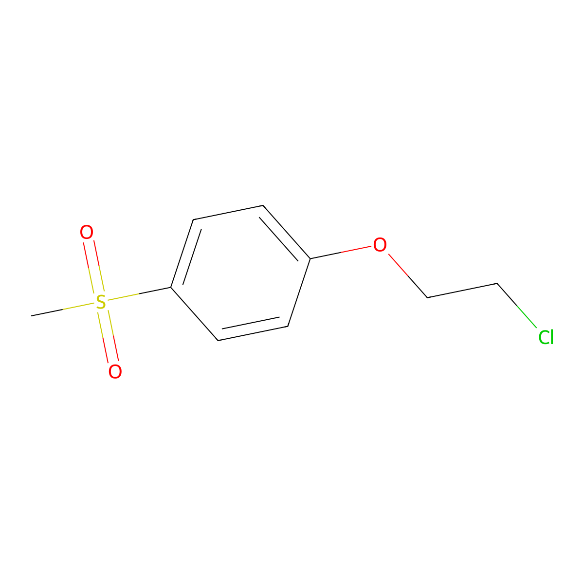 1-(2-Chloroethoxy)-4-methanesulfonylbenzene molecular structure, CAS 34334-22-0