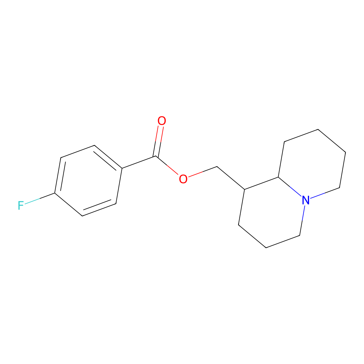 octahydro-2H-quinolizin-1-ylmethyl 4-fluorobenzoate molecular structure, CAS 343345-61-9