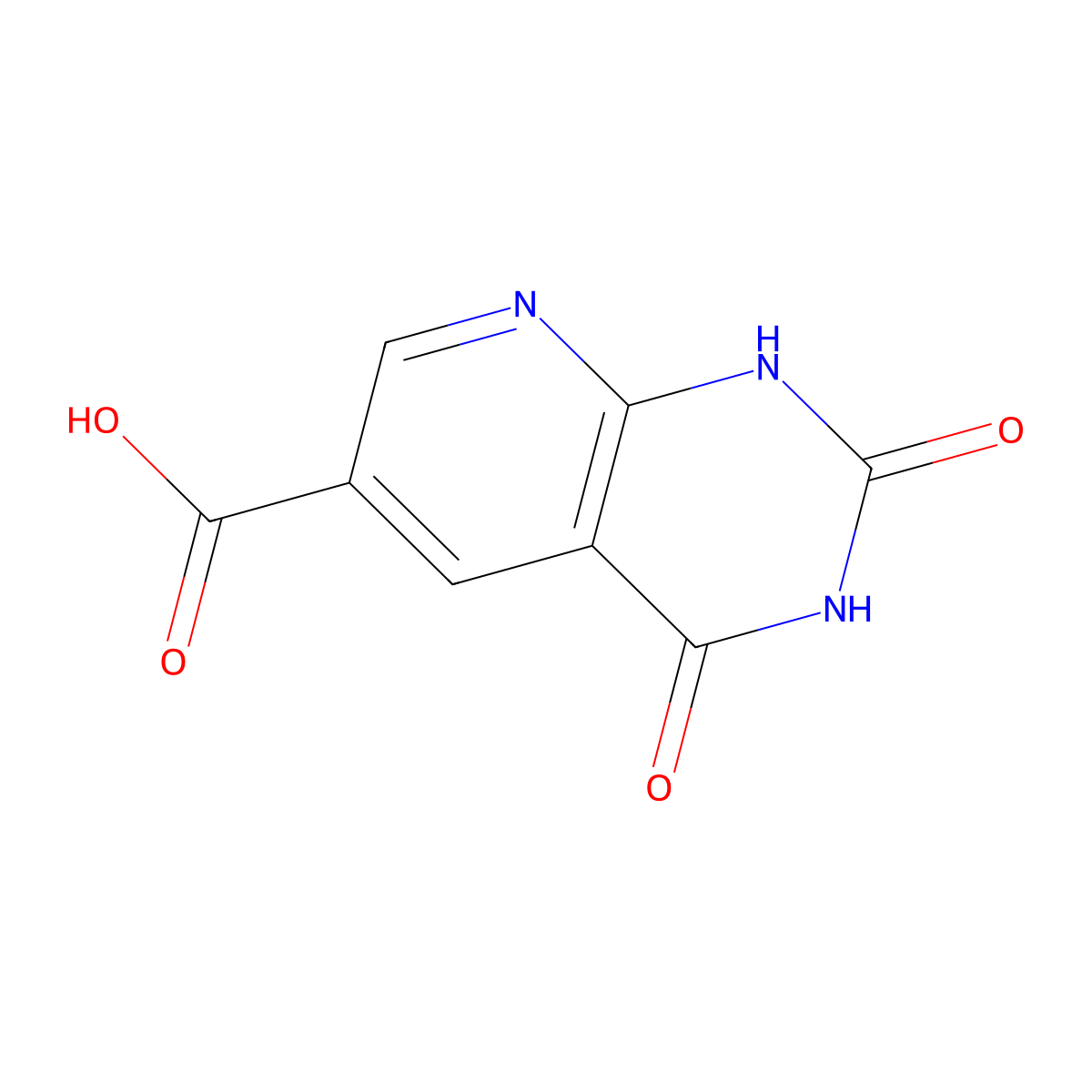 2,4-dioxo-1H,2H,3H,4H-pyrido[2,3-d]pyrimidine-6-carboxylic acid molecular structure, CAS 343347-07-9