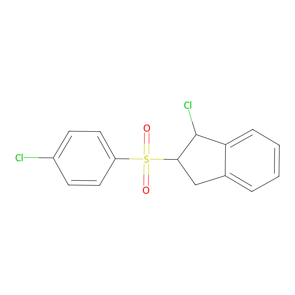 1-Chloro-2-[(4-chlorophenyl)sulfonyl]indane molecular structure, CAS 343348-20-9