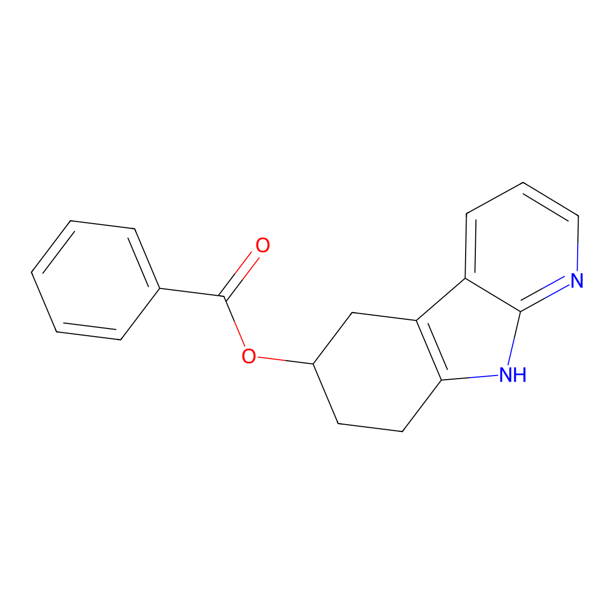 6,7,8,9-tetrahydro-5H-pyrido[2,3-b]indol-6-yl benzoate molecular structure, CAS 343348-21-0