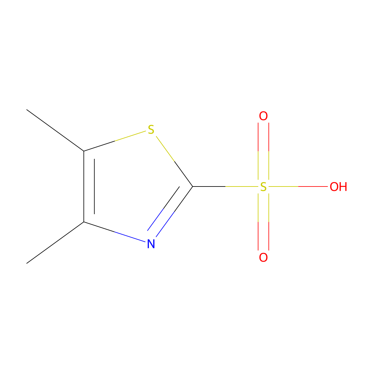 2-Thiazolesulfonic acid, 4,5-dimethyl- molecular structure, CAS 343348-50-5