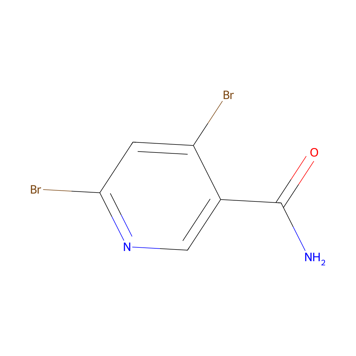 4,6-Dibromonicotinamide molecular structure, CAS 343349-04-2