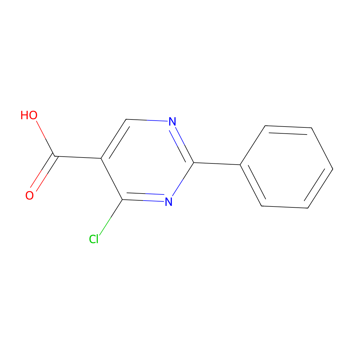 4-Chloro-2-phenylpyrimidine-5-carboxylic acid molecular structure, CAS 343349-20-2