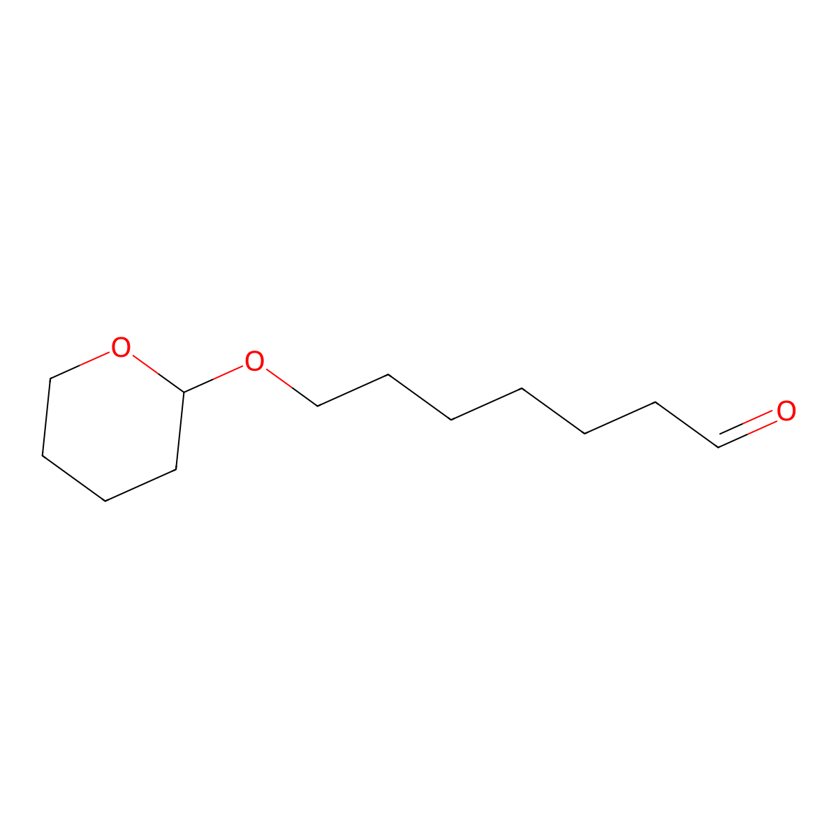 7-(Oxan-2-yloxy)heptanal molecular structure, CAS 34335-17-6