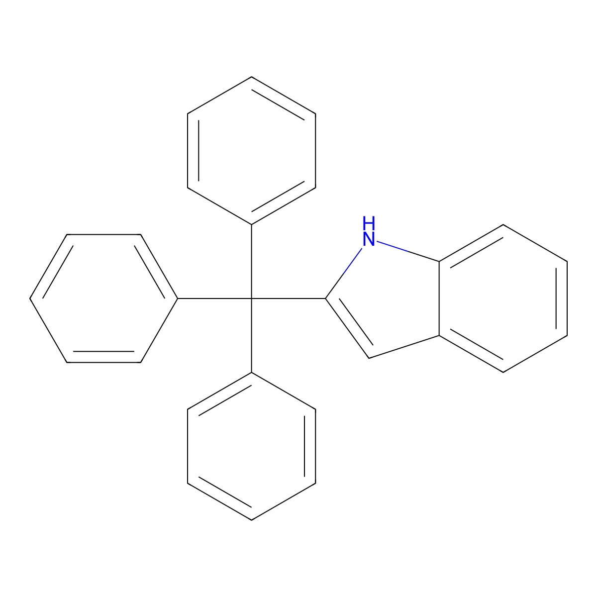 2-trityl-1H-indole molecular structure, CAS 343350-68-5