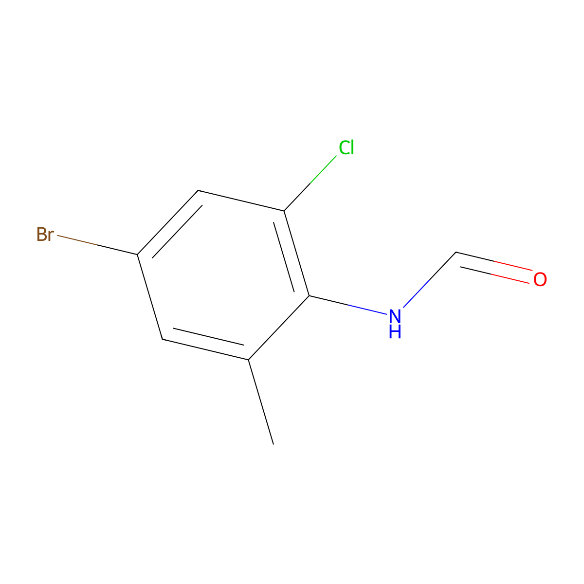 4-Bromo-2-chloro-6-methylphenylformamide molecular structure, CAS 343350-83-4