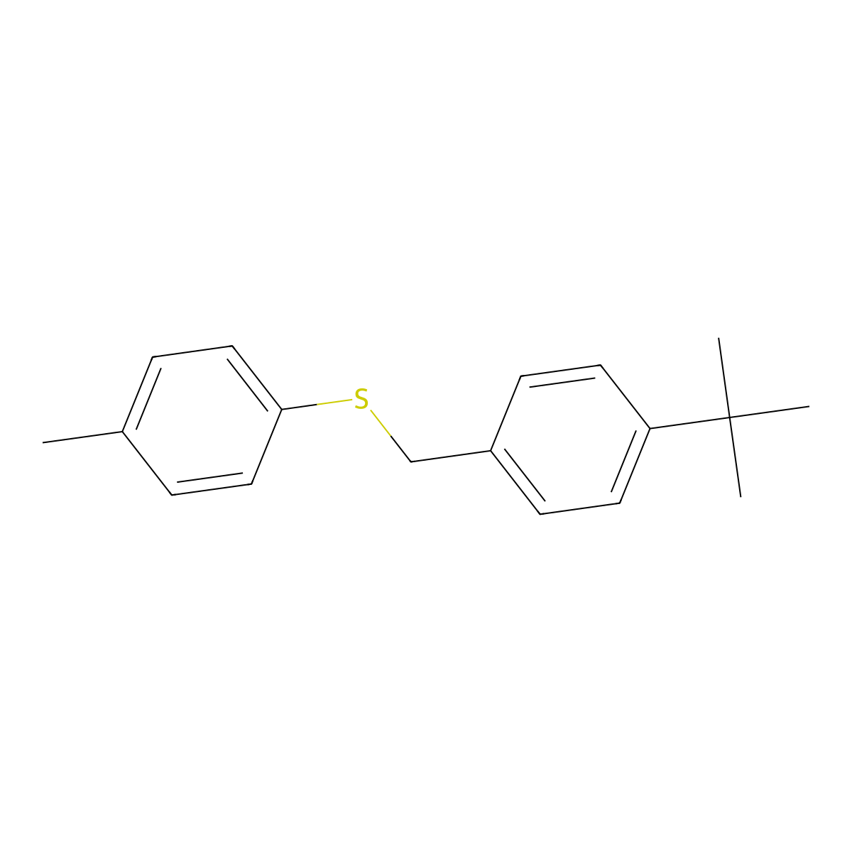 1-Tert-butyl-4-{[(4-methylphenyl)sulfanyl]methyl}benzene molecular structure, CAS 343351-22-4