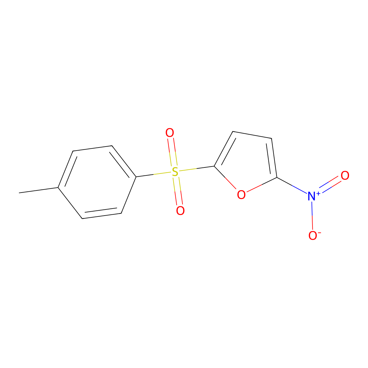 2-((4-Methylphenyl)sulfonyl)-5-nitrofuran molecular structure, CAS 343351-67-7