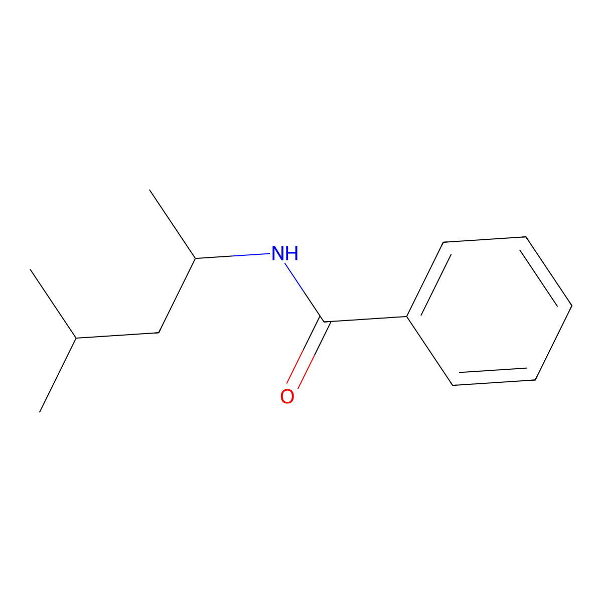 N-(4-methylpentan-2-yl)benzamide molecular structure, CAS 34336-47-5