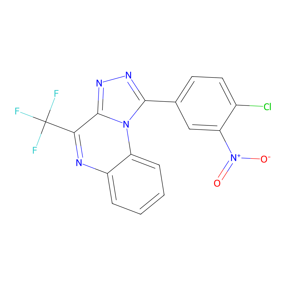1-(4-Chloro-3-nitrophenyl)-4-(trifluoromethyl)[1,2,4]triazolo[4,3-a]quinoxaline molecular structure, CAS 343372-41-8