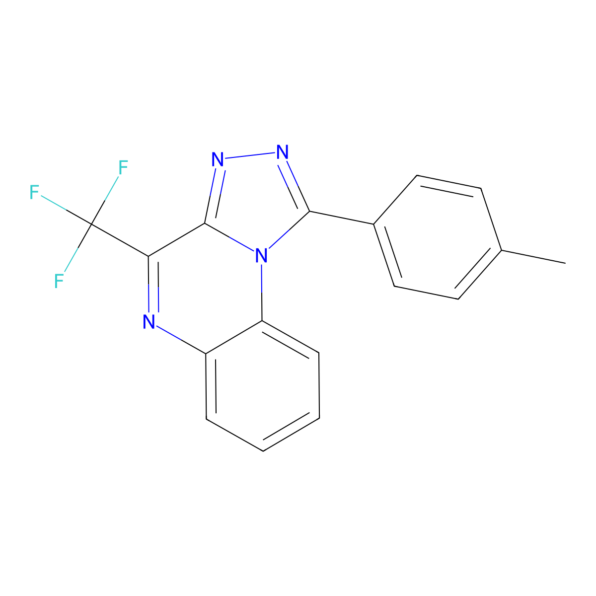 1-(4-Methylphenyl)-4-(trifluoromethyl)-[1,2,4]triazolo[4,3-a]quinoxaline molecular structure, CAS 343372-45-2