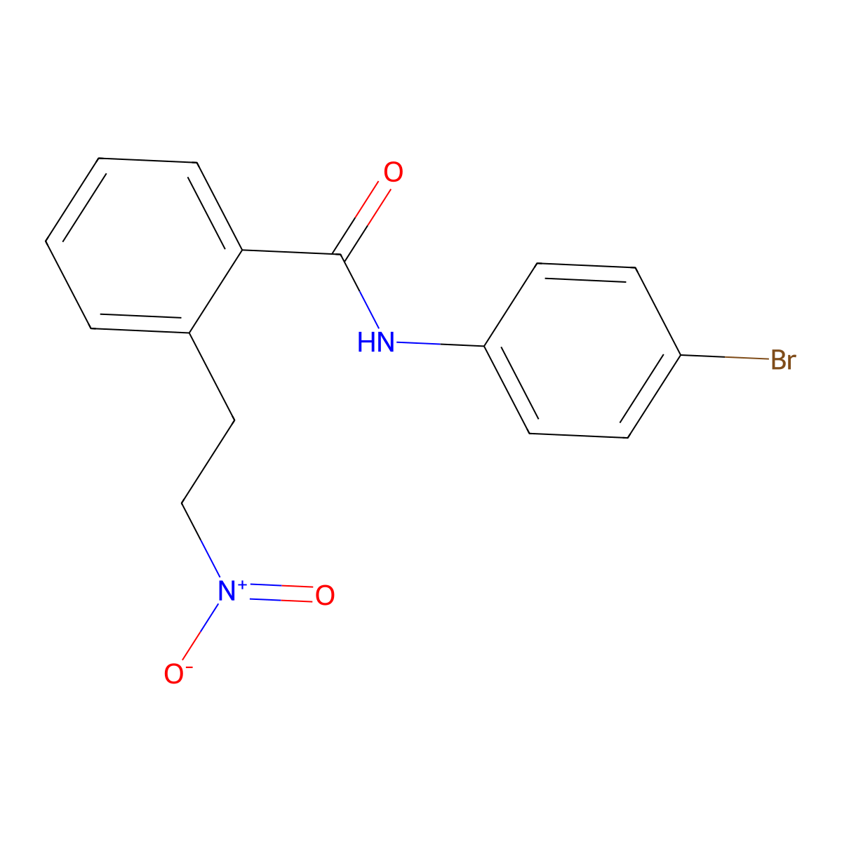 N-(4-bromophenyl)-2-(2-nitroethyl)benzamide molecular structure, CAS 343372-62-3