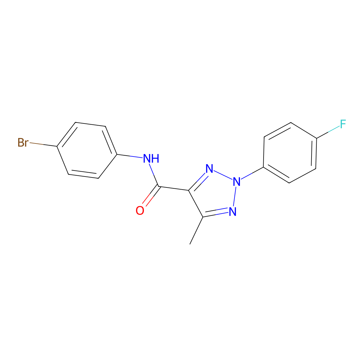 N-(4-bromophenyl)-2-(4-fluorophenyl)-5-methyl-2H-1,2,3-triazole-4-carboxamide molecular structure, CAS 343372-87-2