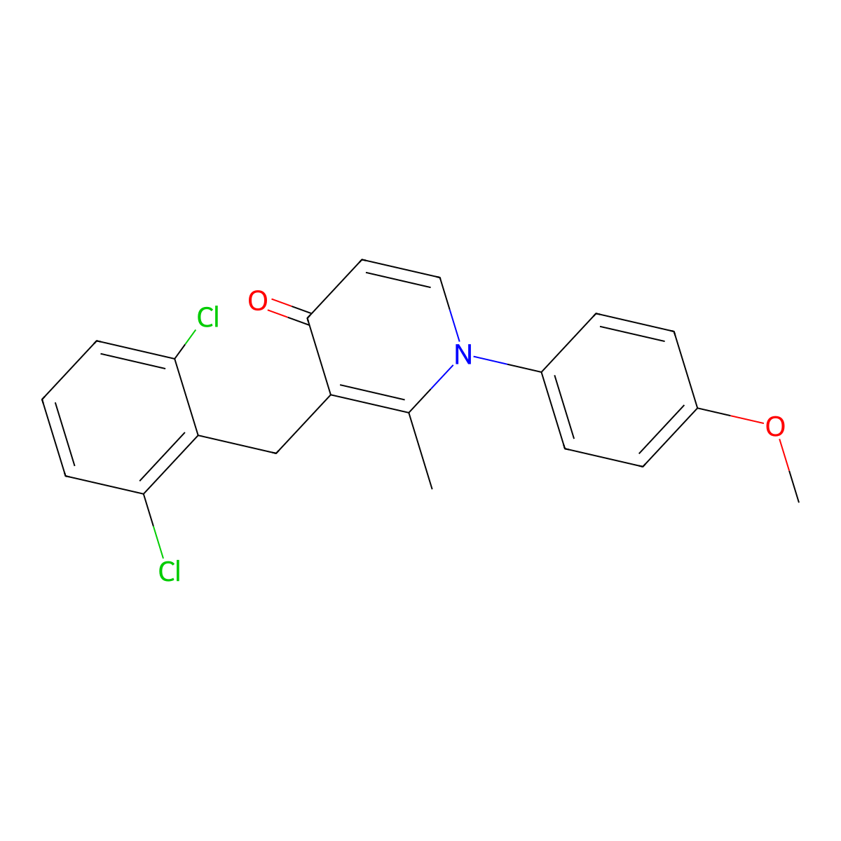 3-[(2,6-Dichlorophenyl)methyl]-1-(4-methoxyphenyl)-2-methylpyridin-4-one molecular structure, CAS 343372-89-4