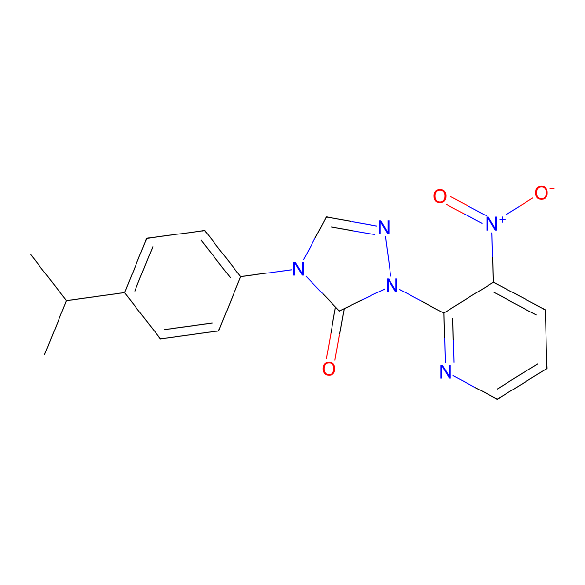 4-(4-isopropylphenyl)-2-(3-nitro-2-pyridinyl)-2,4-dihydro-3H-1,2,4-triazol-3-one molecular structure, CAS 343373-31-9
