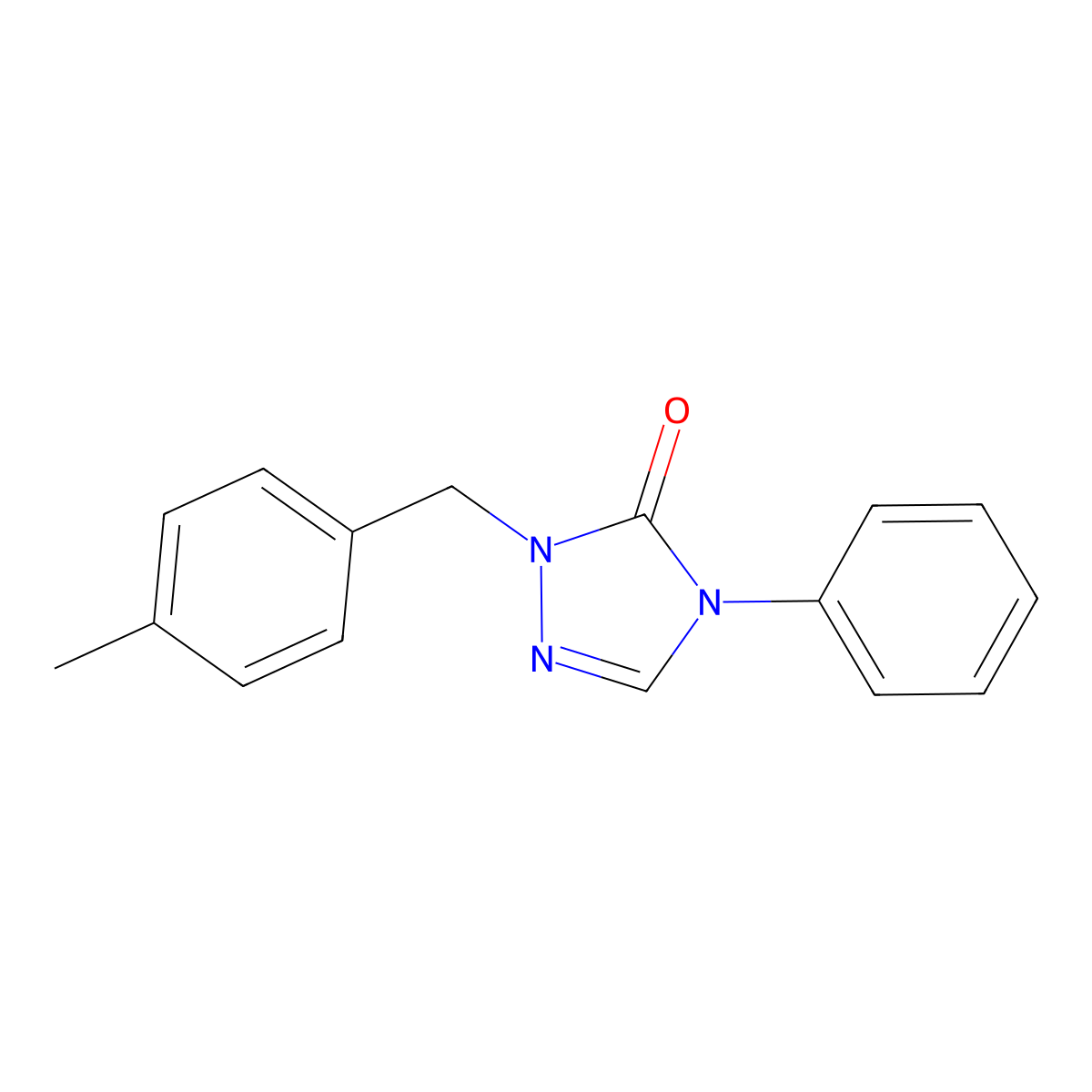 2-(4-methylbenzyl)-4-phenyl-2,4-dihydro-3H-1,2,4-triazol-3-one molecular structure, CAS 343373-35-3