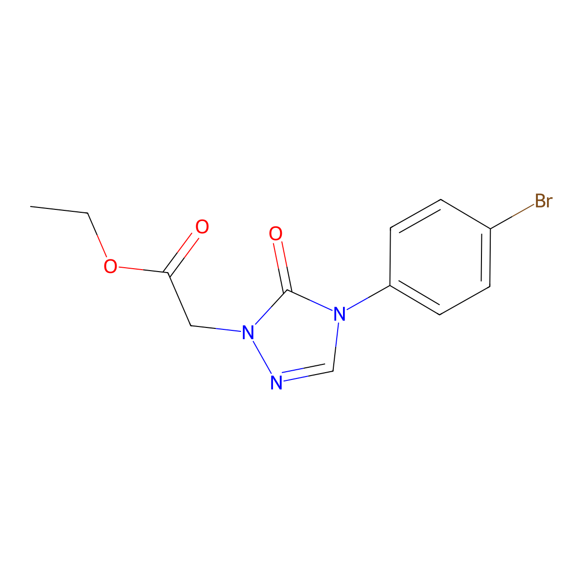 ethyl 2-[4-(4-bromophenyl)-5-oxo-4,5-dihydro-1H-1,2,4-triazol-1-yl]acetate molecular structure, CAS 343373-40-0