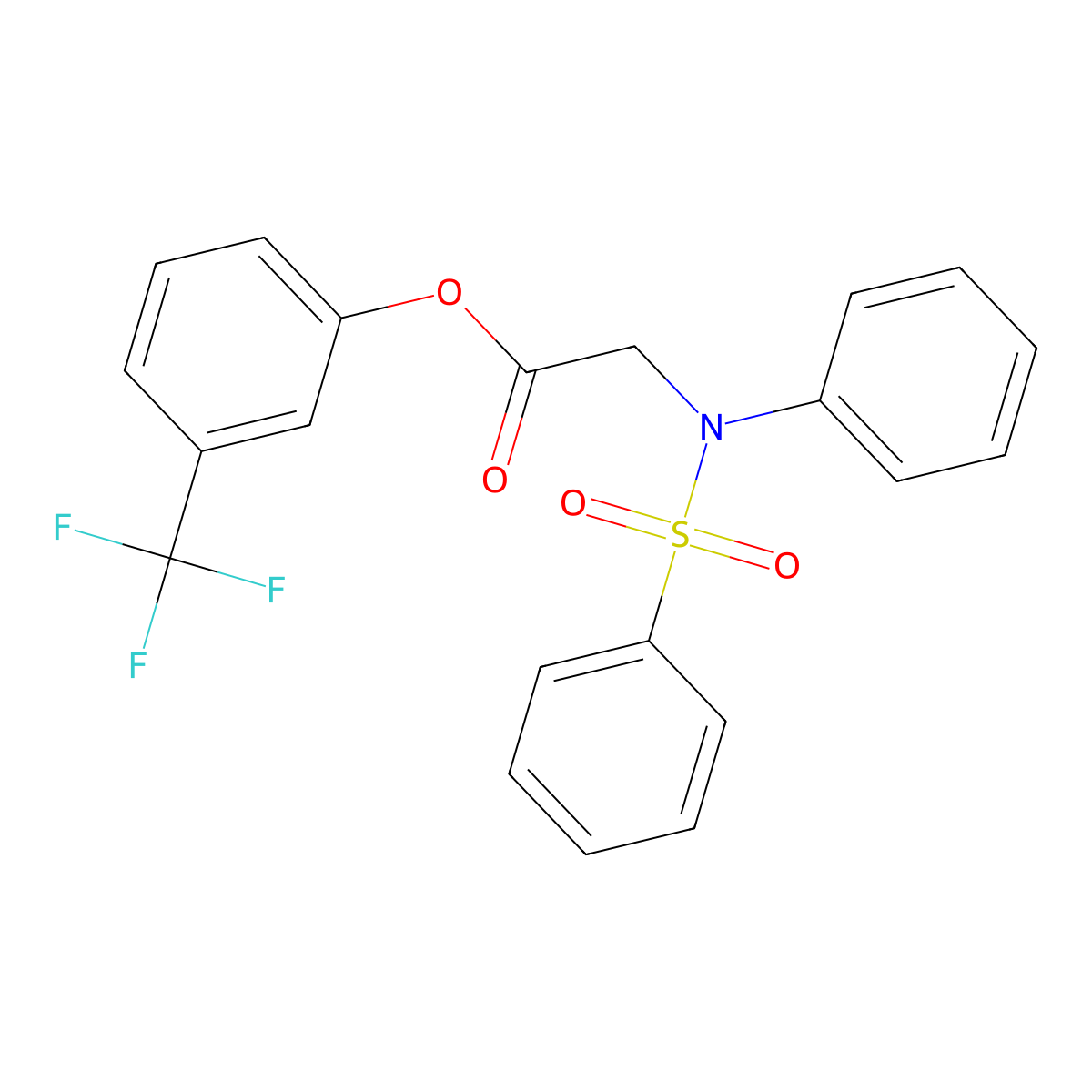 3-(Trifluoromethyl)phenyl 2-[(phenylsulfonyl)anilino]acetate molecular structure, CAS 343373-54-6