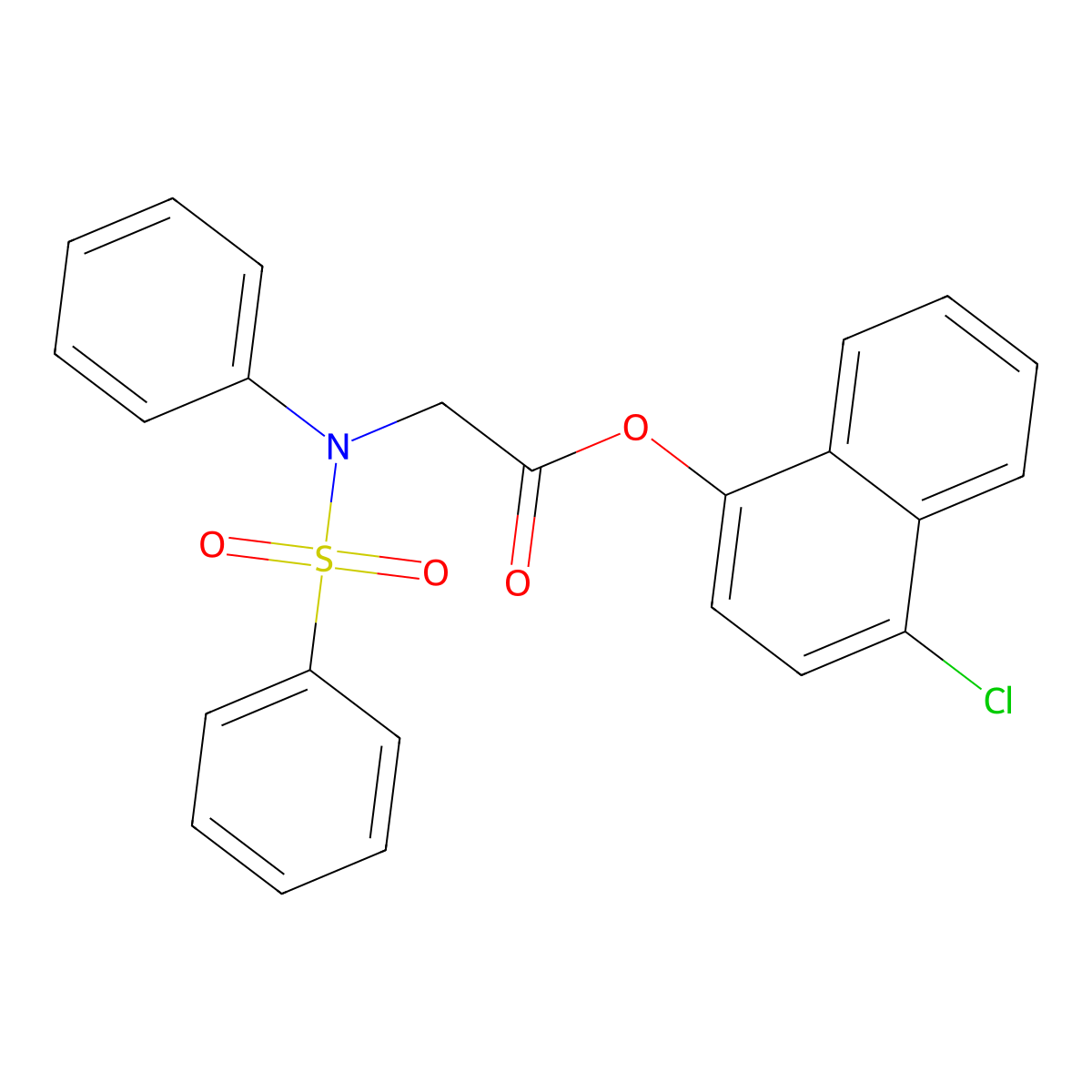 4-Chloro-1-naphthyl 2-[(phenylsulfonyl)anilino]acetate molecular structure, CAS 343373-65-9