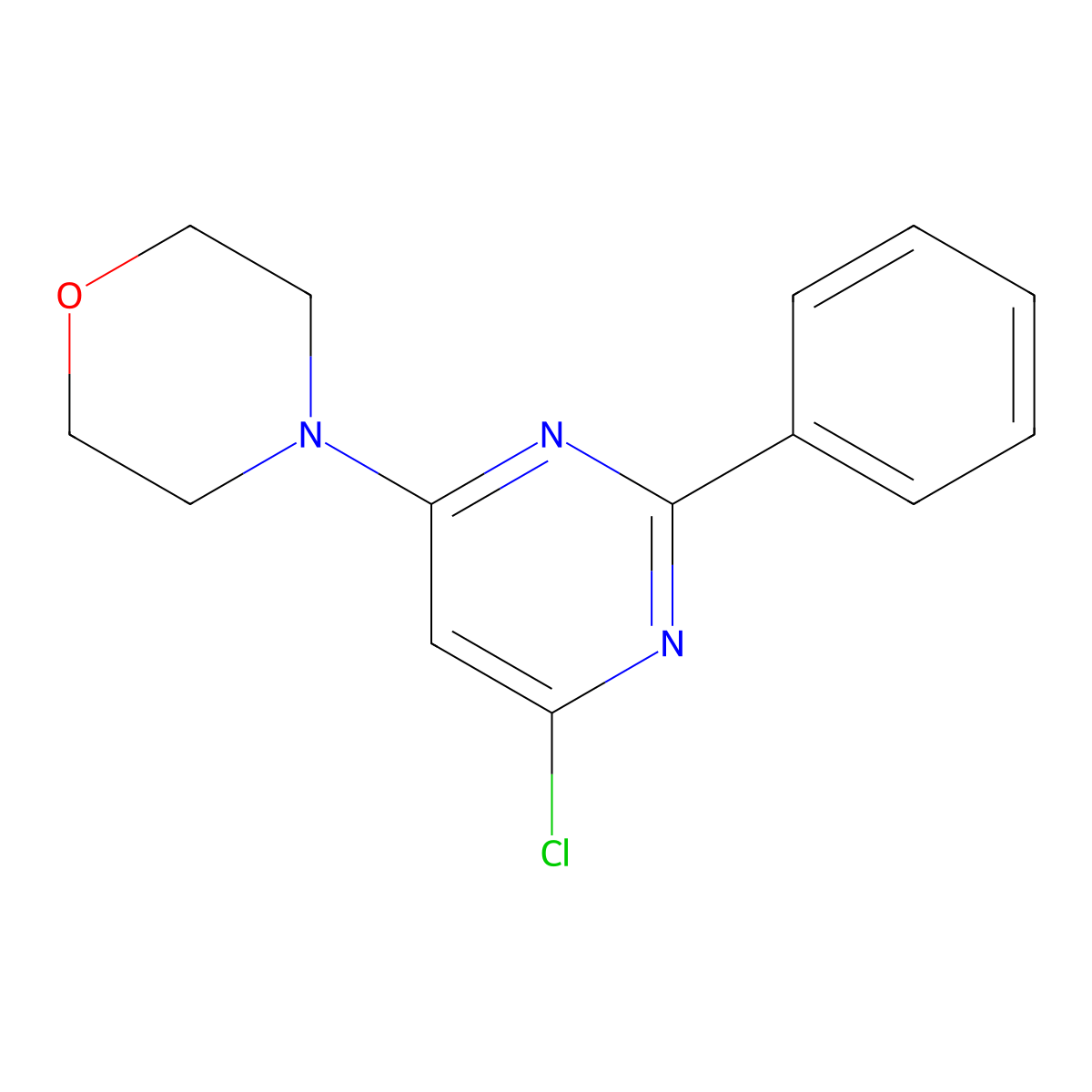 4-(6-Chloro-2-phenyl-4-pyrimidinyl)morpholine molecular structure, CAS 343373-72-8