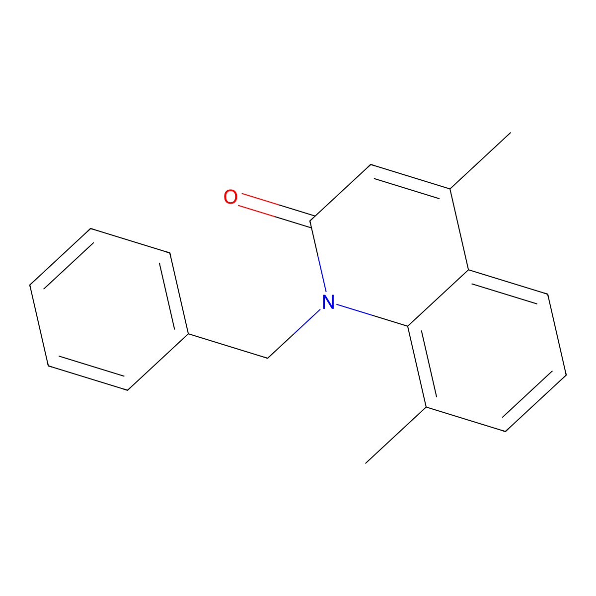 1-Benzyl-4,8-dimethylquinolin-2-one molecular structure, CAS 343374-00-5