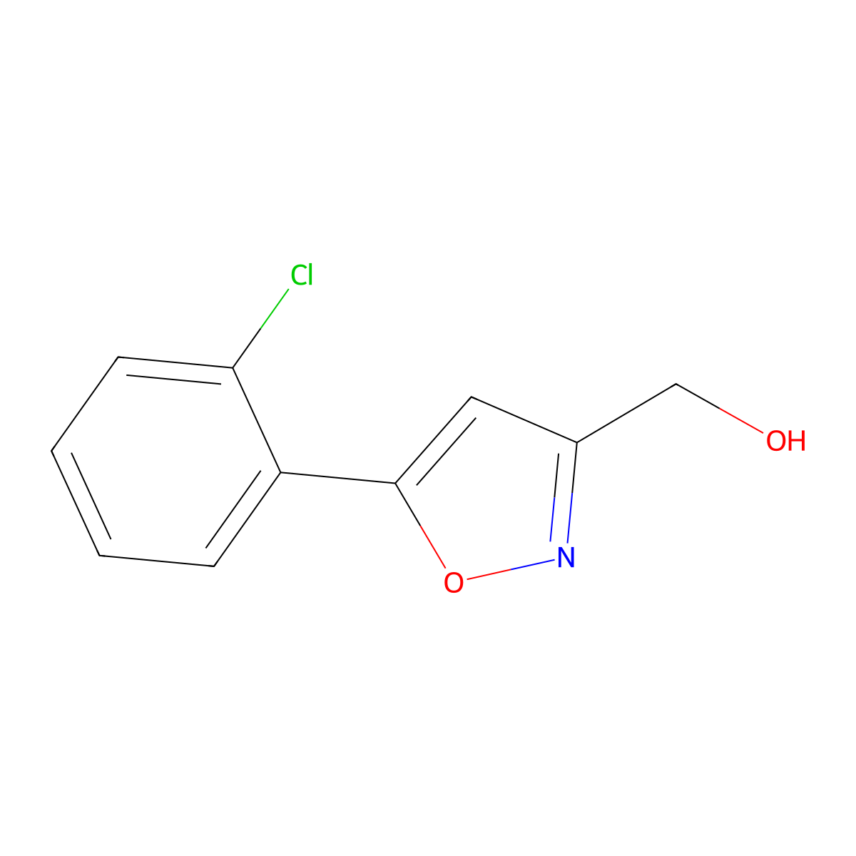 [5-(2-Chlorophenyl)-1,2-oxazol-3-yl]methanol molecular structure, CAS 343374-44-7