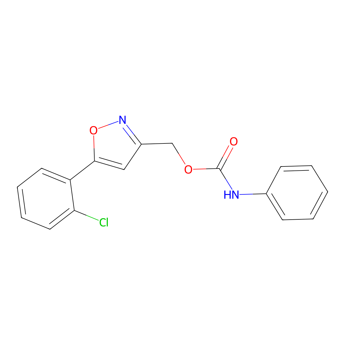 [5-(2-chlorophenyl)-1,2-oxazol-3-yl]methyl N-phenylcarbamate molecular structure, CAS 343374-50-5