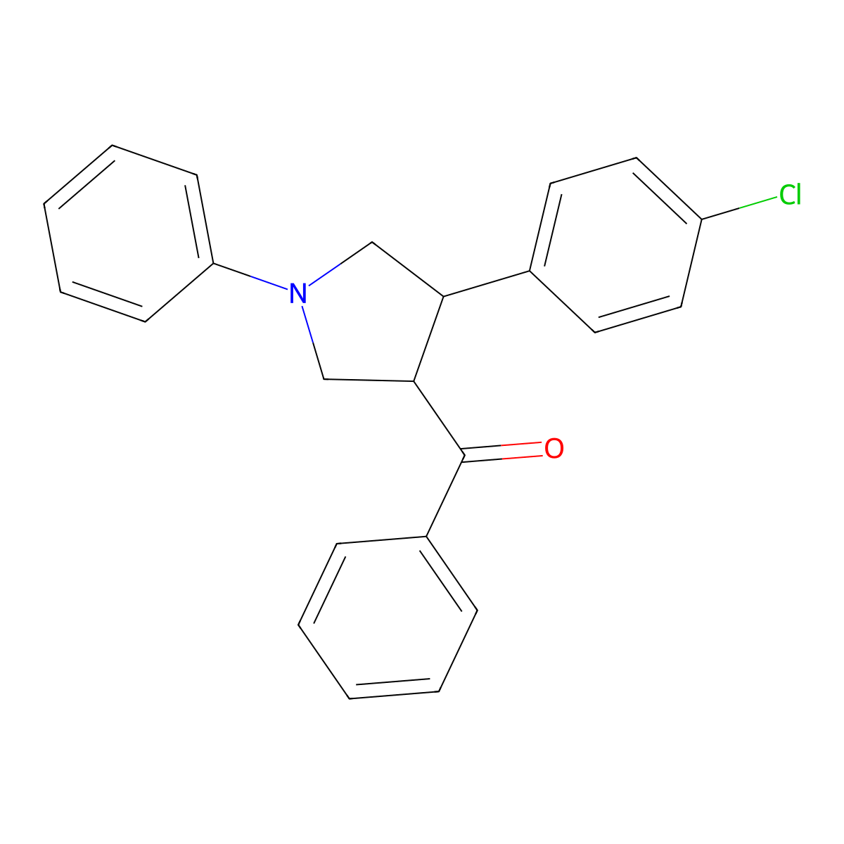 [4-(4-chlorophenyl)-1-phenyltetrahydro-1H-pyrrol-3-yl](phenyl)methanone molecular structure, CAS 343374-84-5