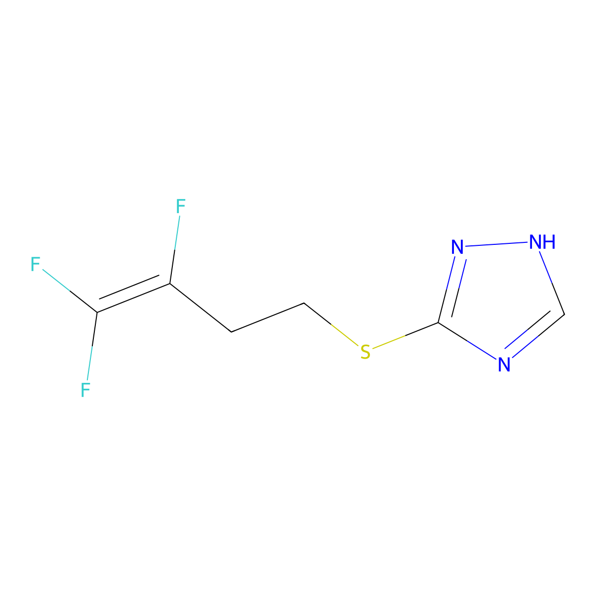 3-[(3,4,4-trifluoro-3-butenyl)sulfanyl]-1H-1,2,4-triazole molecular structure, CAS 343374-88-9