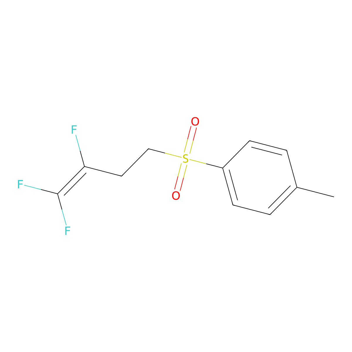 (4-Methylphenyl)(dioxo)(3,4,4-trifluoro-3-butenyl)-lambda~6~-sulfane molecular structure, CAS 343374-89-0