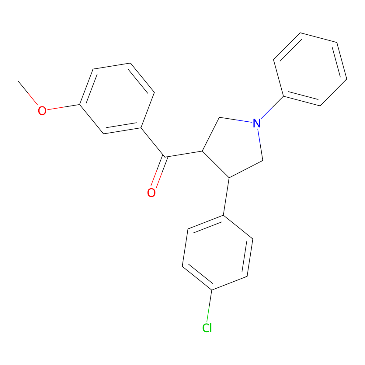 [4-(4-chlorophenyl)-1-phenyltetrahydro-1H-pyrrol-3-yl](3-methoxyphenyl)methanone molecular structure, CAS 343374-91-4