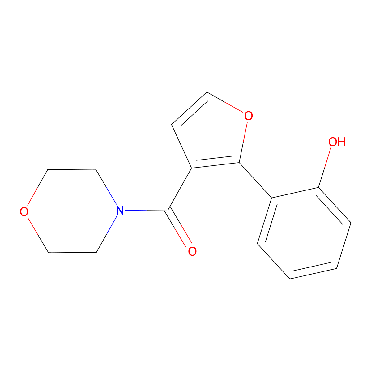 [2-(2-Hydroxyphenyl)-3-furyl](morpholino)methanone molecular structure, CAS 343375-09-7