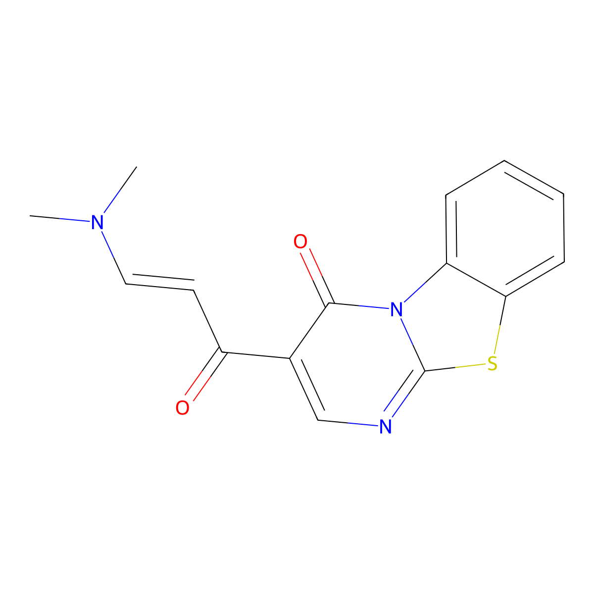 3-[3-(dimethylamino)acryloyl]-4H-pyrimido[2,1-b][1,3]benzothiazol-4-one molecular structure, CAS 343375-13-3