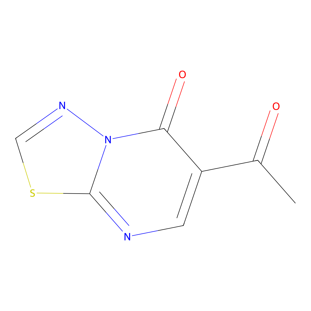 6-acetyl-5H-[1,3,4]thiadiazolo[3,2-a]pyrimidin-5-one molecular structure, CAS 343375-14-4