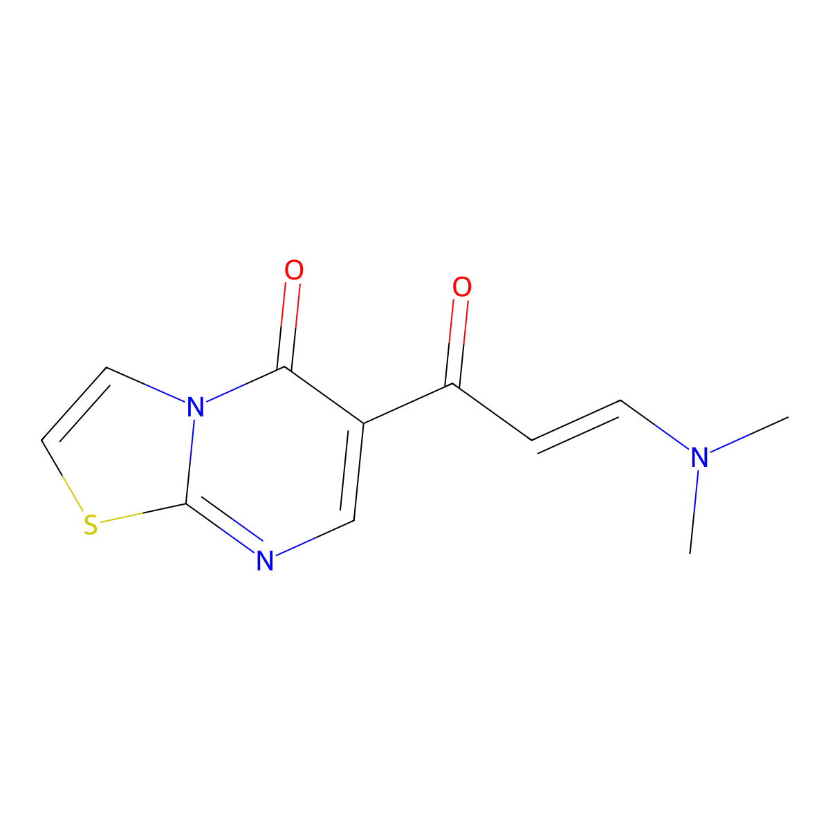 6-[3-(dimethylamino)acryloyl]-5H-[1,3]thiazolo[3,2-a]pyrimidin-5-one molecular structure, CAS 343375-16-6