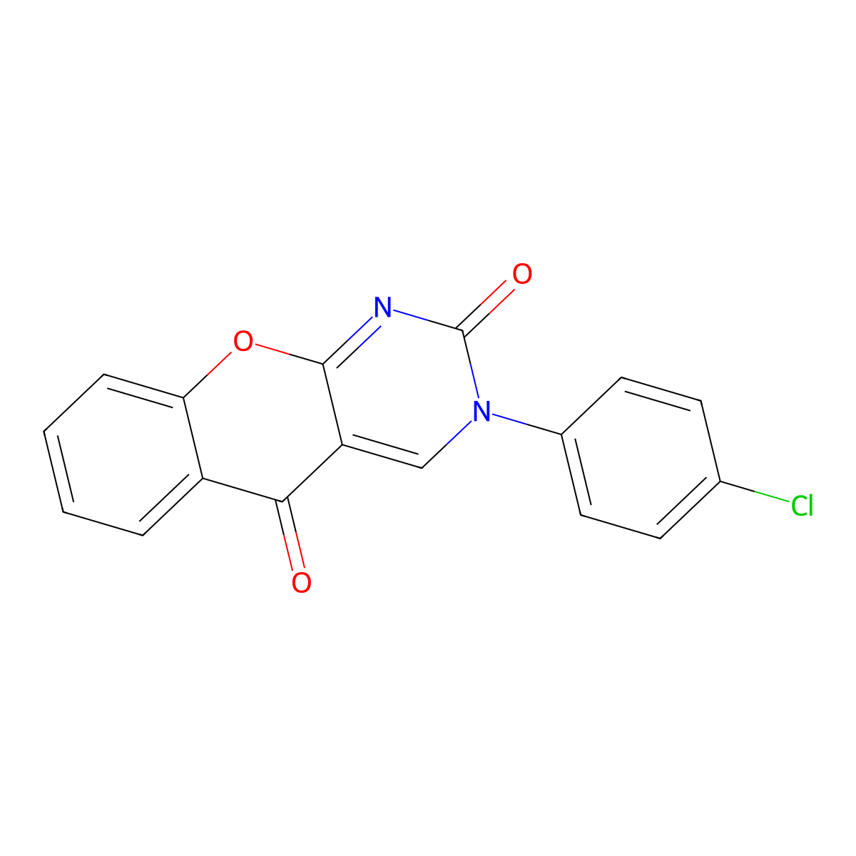 3-(4-chlorophenyl)-2H-chromeno[2,3-d]pyrimidine-2,5(3H)-dione molecular structure, CAS 343375-21-3