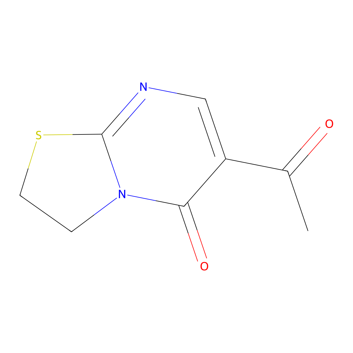 6-acetyl-2,3-dihydro-5H-[1,3]thiazolo[3,2-a]pyrimidin-5-one molecular structure, CAS 343375-23-5