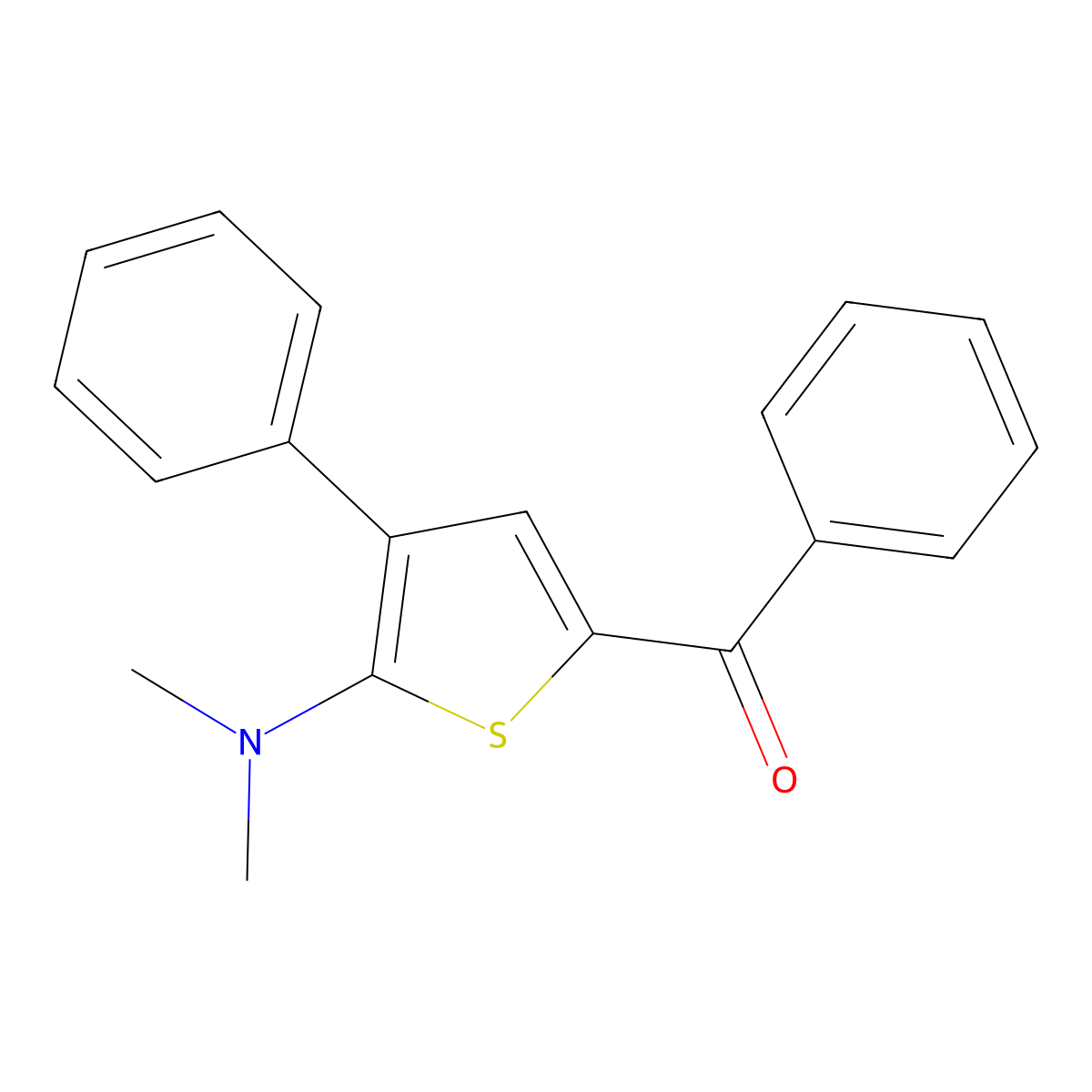 [5-(Dimethylamino)-4-phenyl-2-thienyl](phenyl)methanone molecular structure, CAS 343375-55-3
