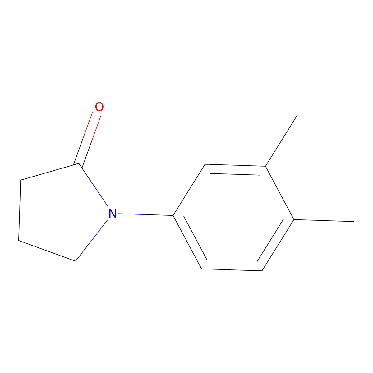 1-(3,4-Dimethylphenyl)pyrrolidin-2-one molecular structure, CAS 343375-66-6