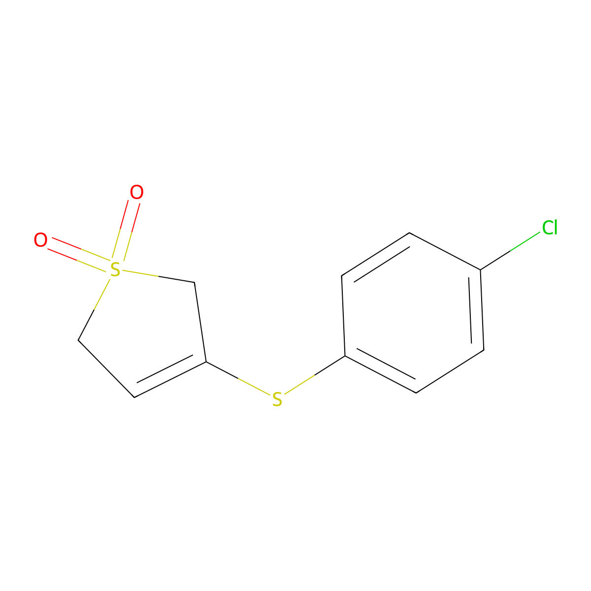 3-(4-Chlorophenyl)sulfanyl-2,5-dihydrothiophene 1,1-dioxide molecular structure, CAS 343376-12-5
