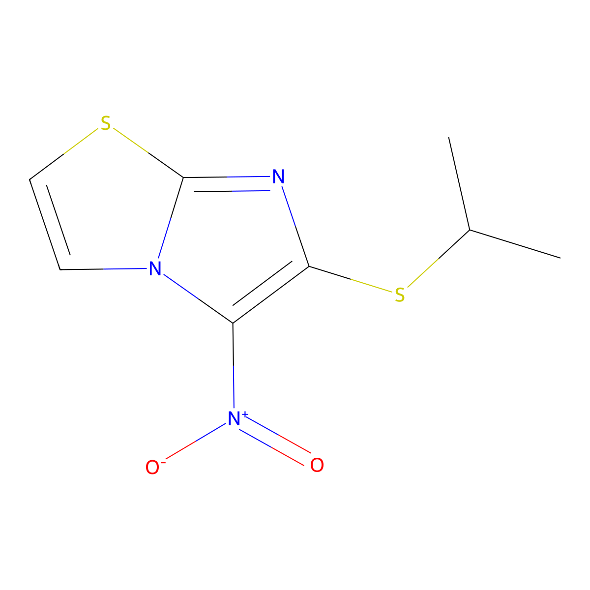 6-(Isopropylsulfanyl)-5-nitroimidazo[2,1-b][1,3]thiazole molecular structure, CAS 343376-25-0