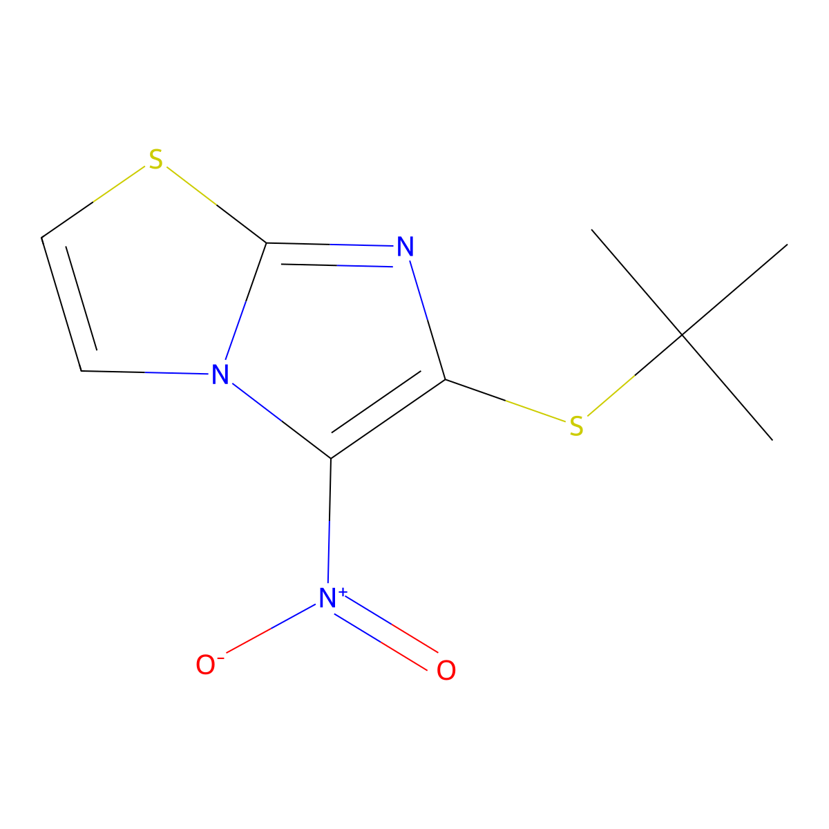 6-(Tert-butylsulfanyl)-5-nitroimidazo[2,1-b][1,3]thiazole molecular structure, CAS 343376-26-1